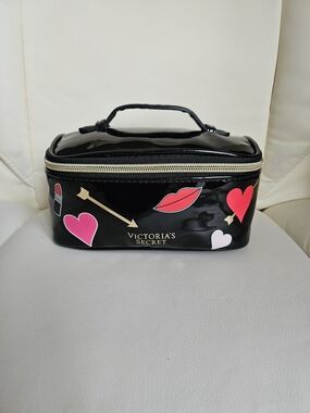 Victoria's Secret Black Heart Cosmetic Case